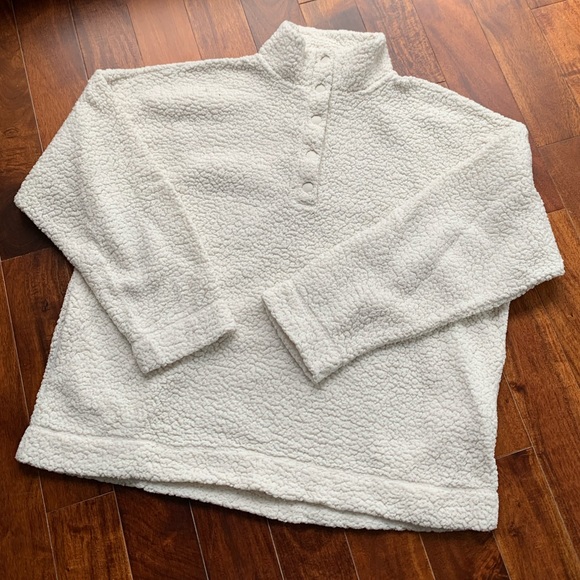aerie Sweaters - Aerie Sherpa Polo Women’s L